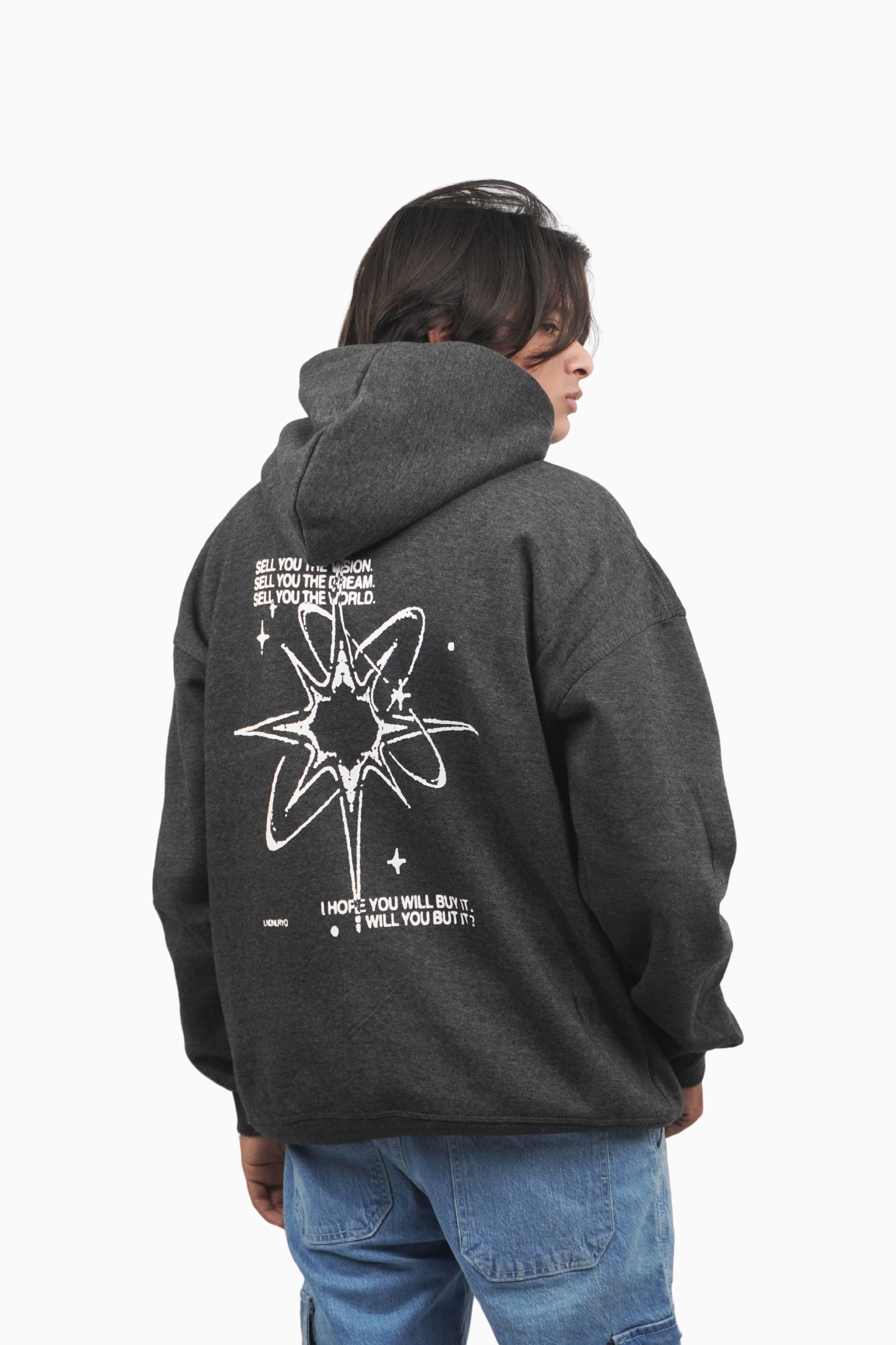 Charcoal Core Oversized Hoodie By Elvory