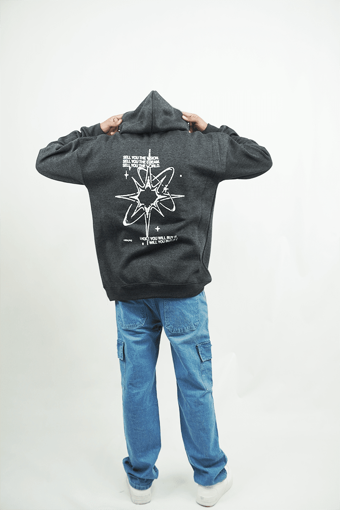 Charcoal Core Oversized Hoodie By Elvory - Elvory
