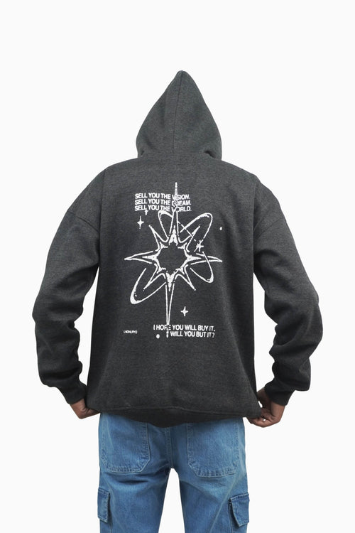 Charcoal Core Oversized Hoodie By Elvory - Elvory
