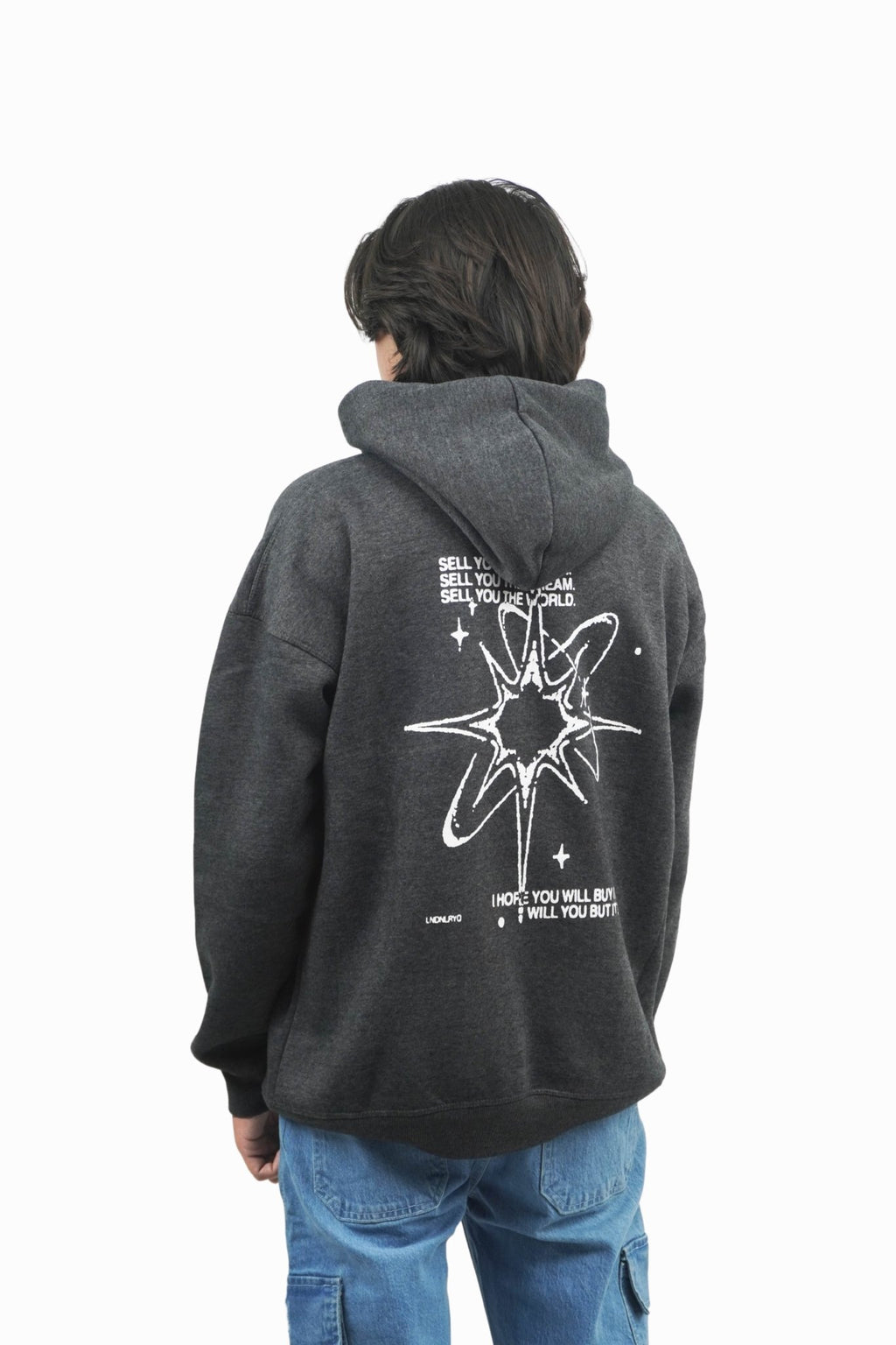 Charcoal Core Oversized Hoodie By Elvory - Elvory