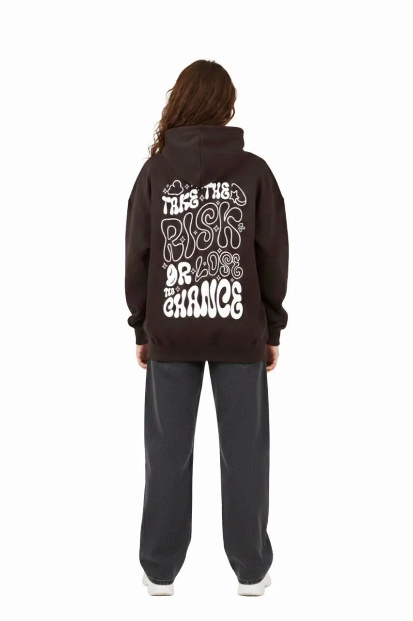 Deep Brown Oversized Hoodie By Elvory - Elvory