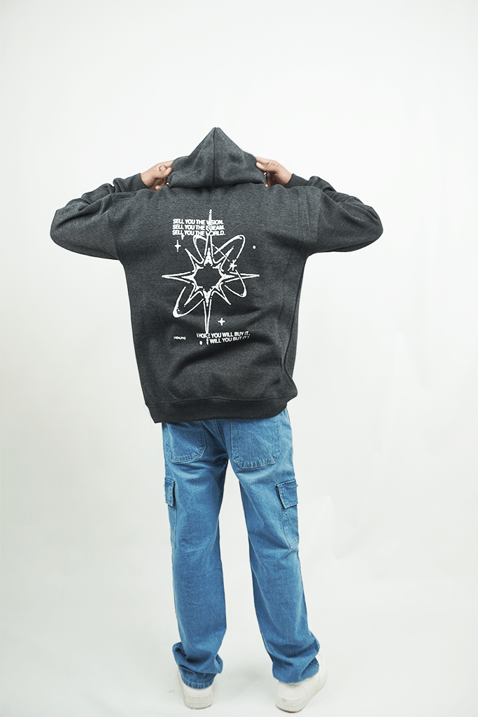 Charcoal Core Oversized Hoodie By Elvory