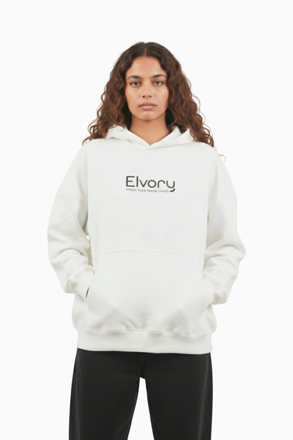 Snow Aura Oversize Hoodie By Elvory