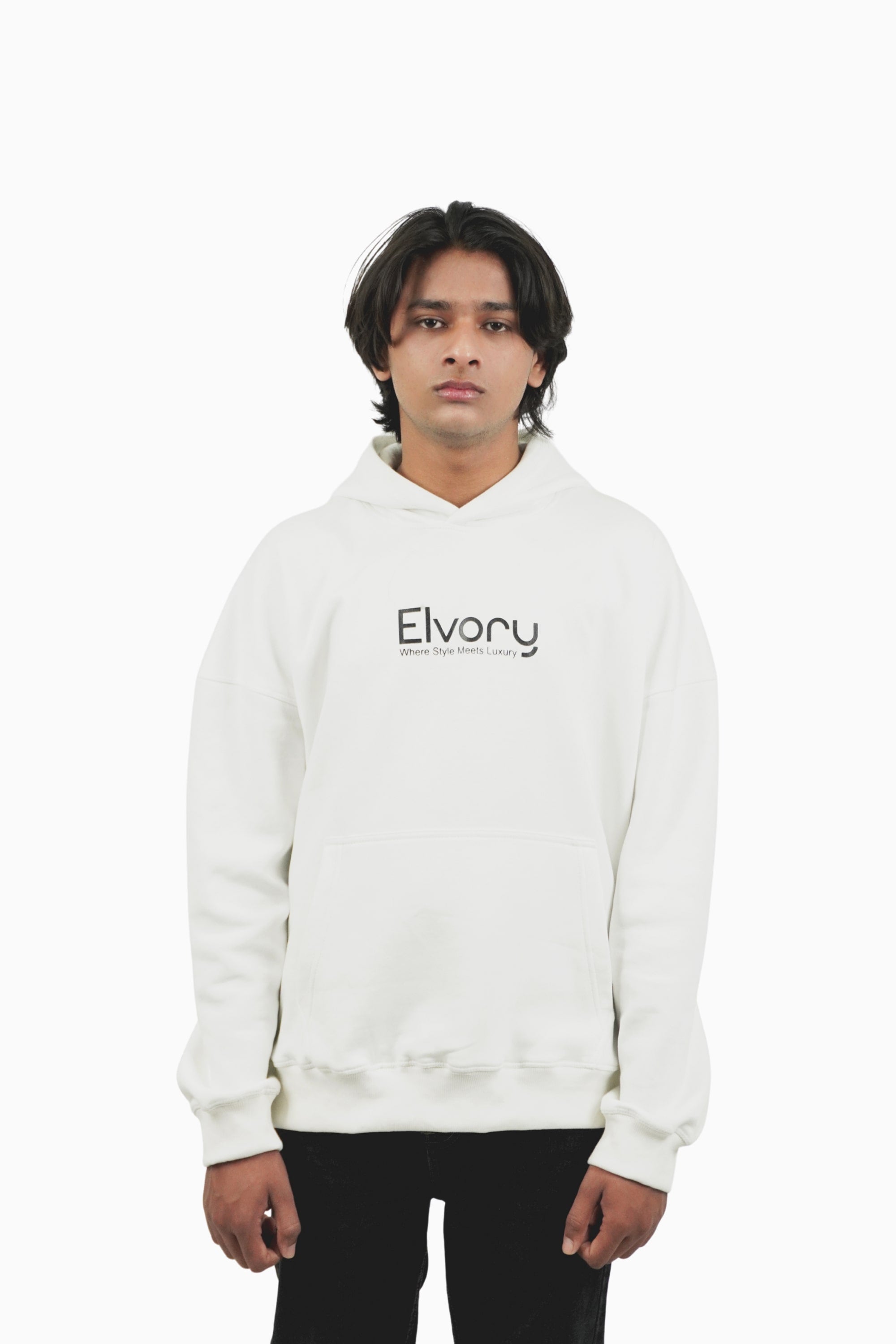 Snow Aura Oversize Hoodie By Elvory